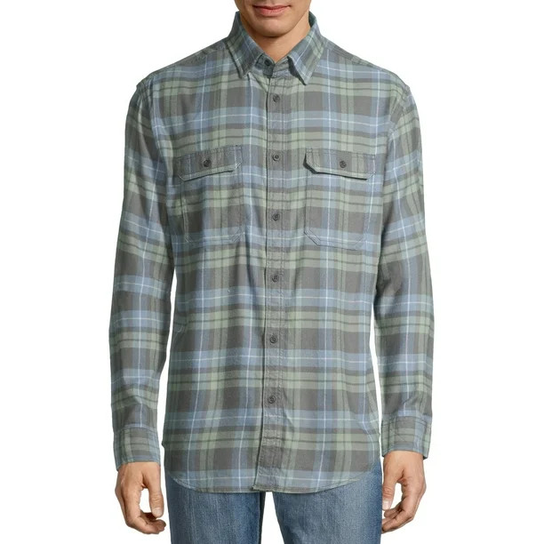 George Men's and Big Men's Super Soft Flannel Shirt, up to 5XLT | Walmart (US)