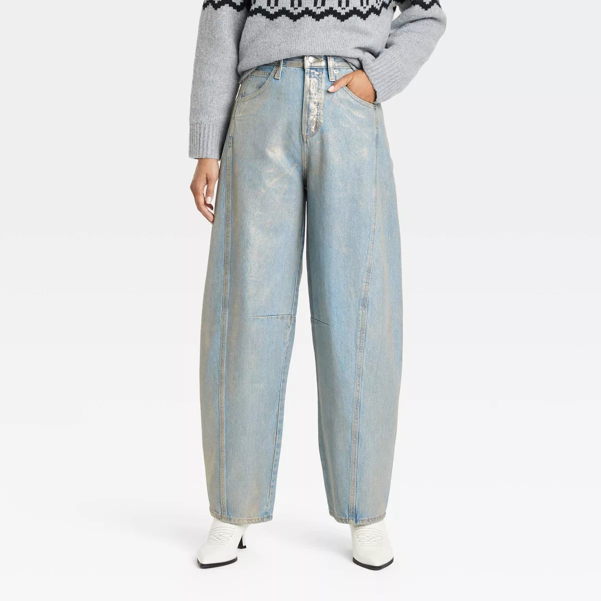 Women's High-Rise Curved Leg Jeans - Universal Thread™ Gold Wash | Target