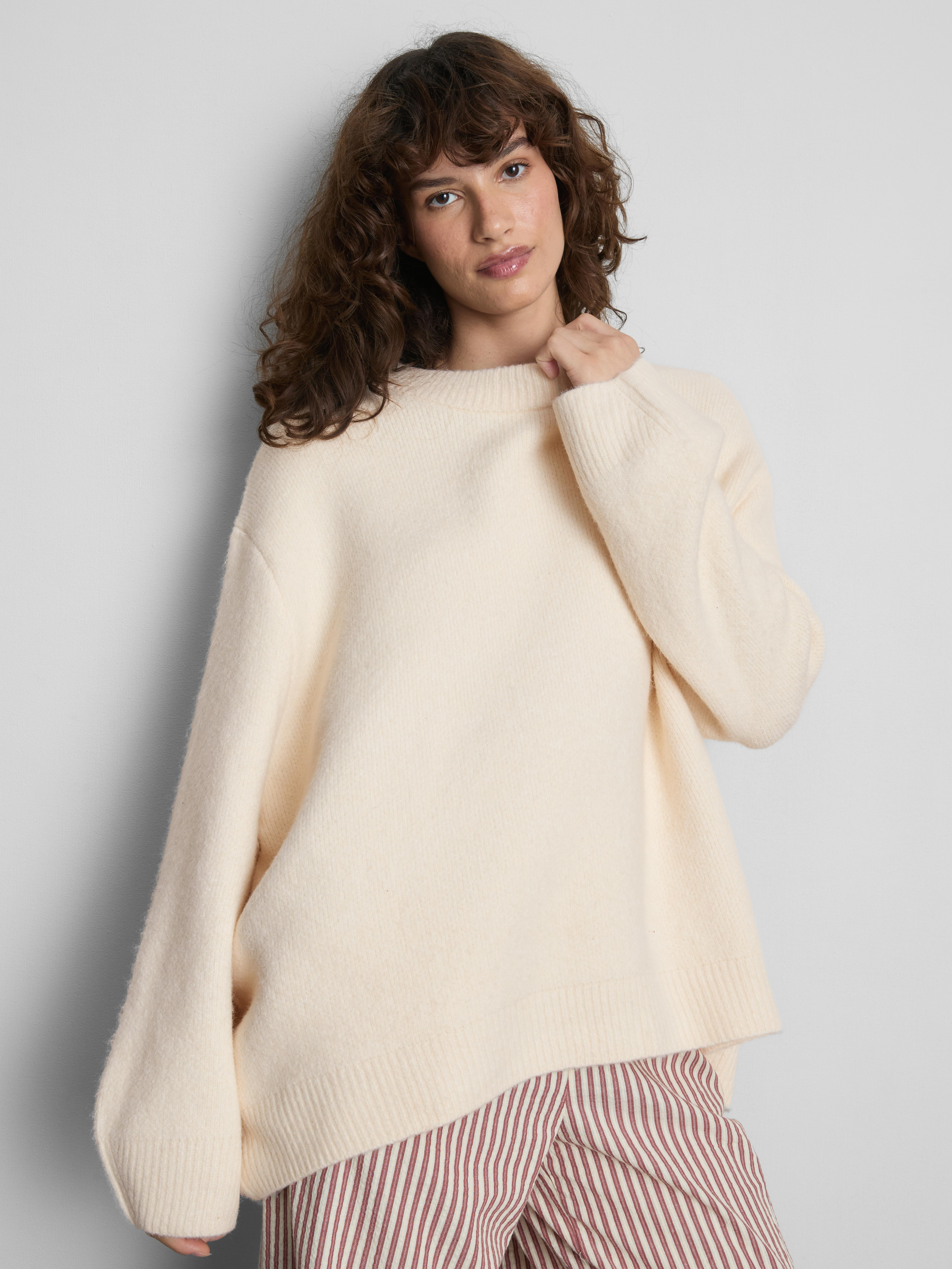 Wool Blend Oversized Crew Neck Jumper | Primark UK