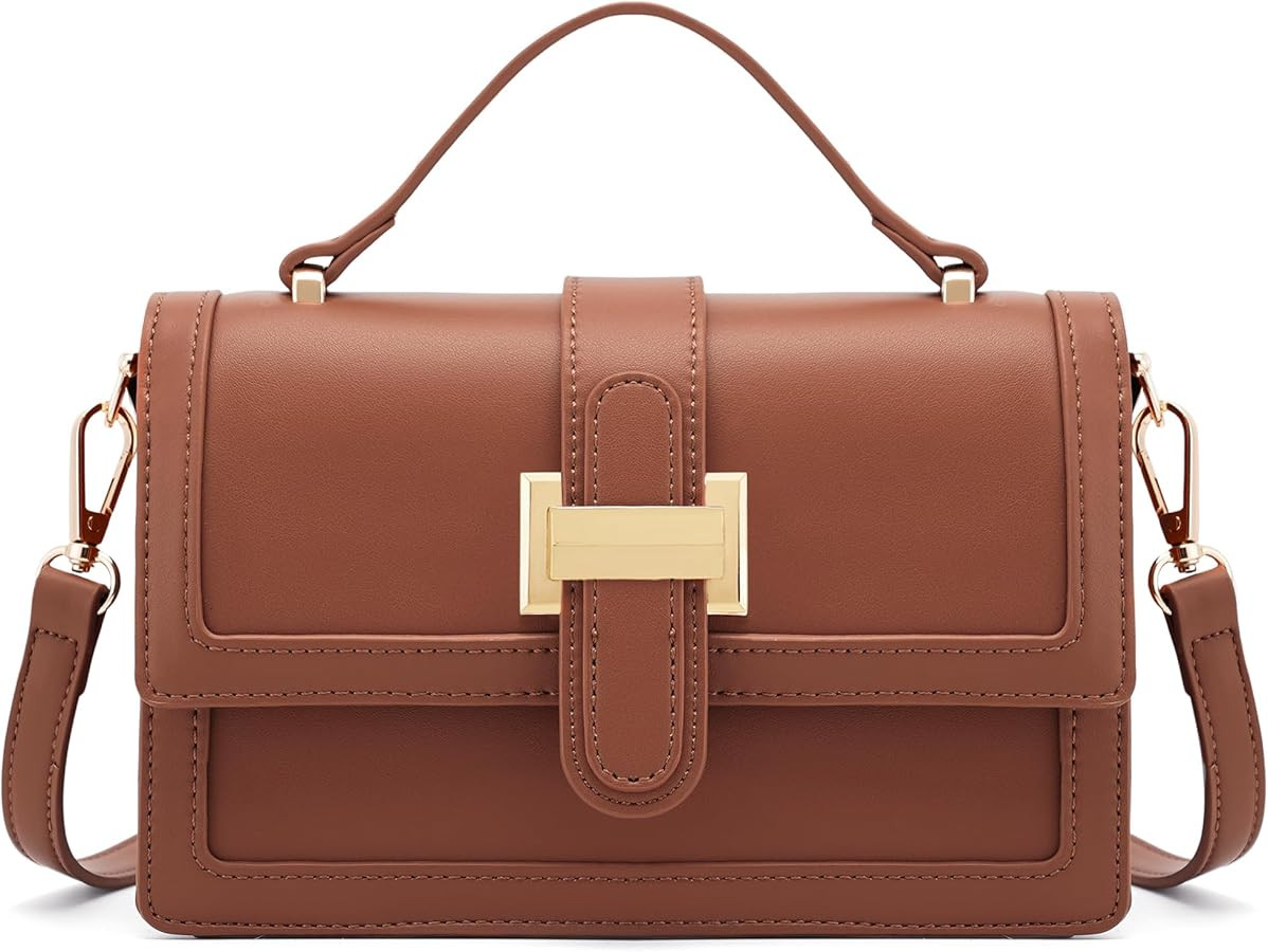 Crossbody Purse for Women Leather Top Handle Purses Handbag with Adjustable Shoulder Strap | Amazon (US)