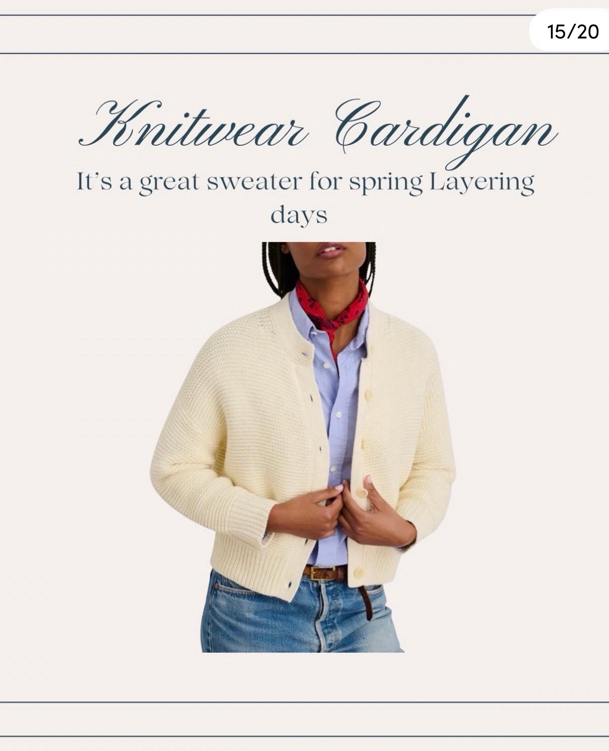 Every spring wardrobe should have a knitwear cardigan. Here is our pick! s

#LTKOver40 #LTKMidsize