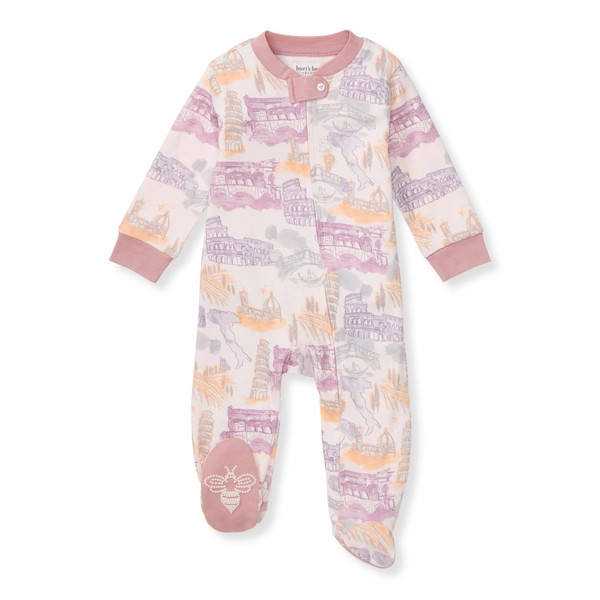Take Me To Italy Organic Cotton Pajamas - Newborn | Burts Bees Baby