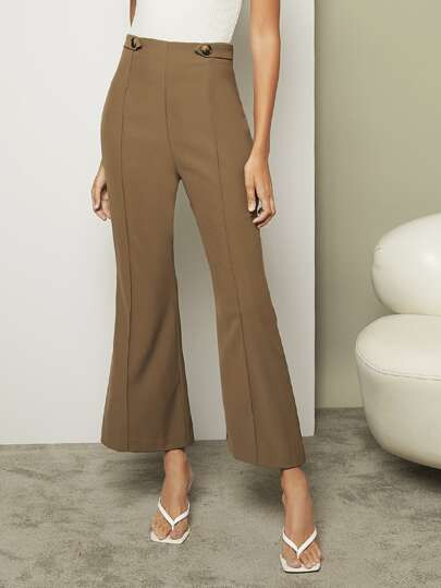 SHEIN High Waist Flare Leg Pants | SHEIN