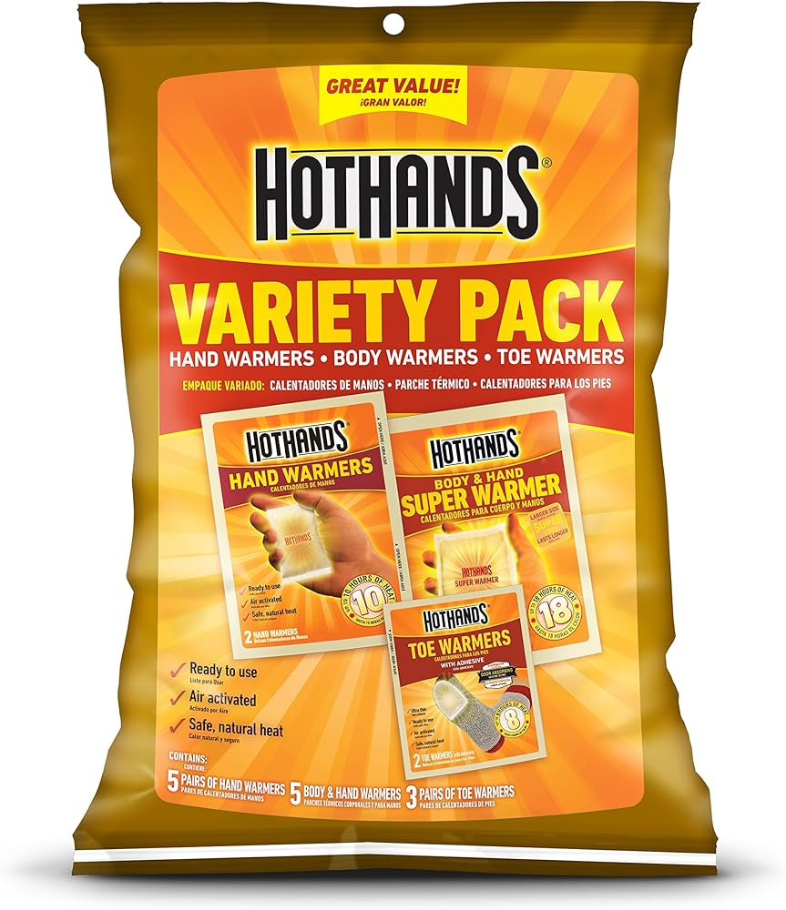 HotHands Toe, Hand, & Body Warmer Variety Pack - Long Lasting Safe Natural Odorless Air Activated... | Amazon (US)