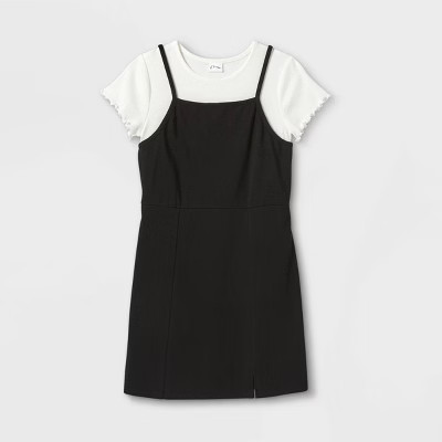 Girls' 2 For 1 Knit Slip Dress - art class™ | Target