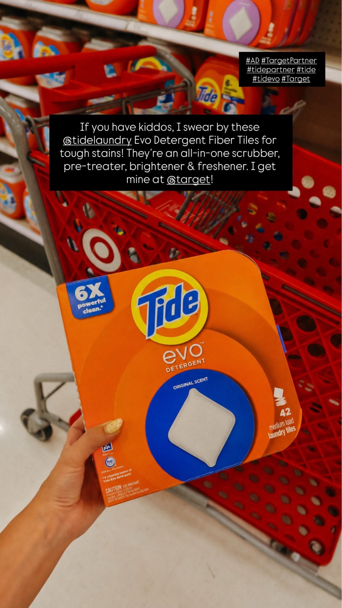 Moms, meet your newest laundry hack! #AD Finally an all-in-one scrubber, pre-treater, brightener and freshener that ACTUALLY works. The new @tidelaundry Evo Detergent Fiber Tiles instantly dissolve in water and have made my time in the laundry room much more efficient. Grab yours at @Target via my LTK Shop today! #TargetPartner #TidePartner #tide #tidevo #Target  

@Shop.LTK #liketkit

#LTKmomlife #LTKdayinmylife #LTKKids