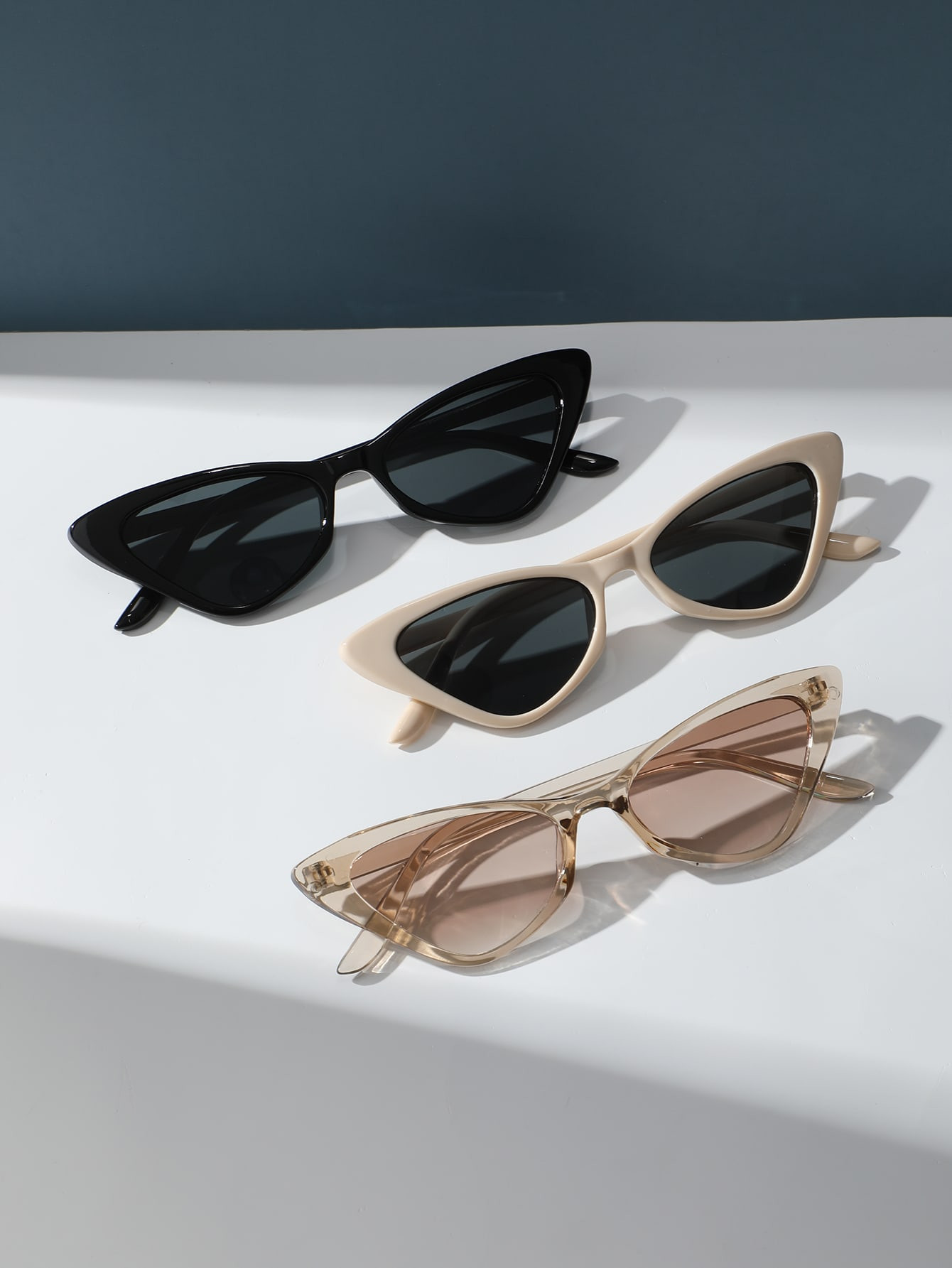 3pairs Cat Eye Fashion Glasses Travel Accessories | SHEIN