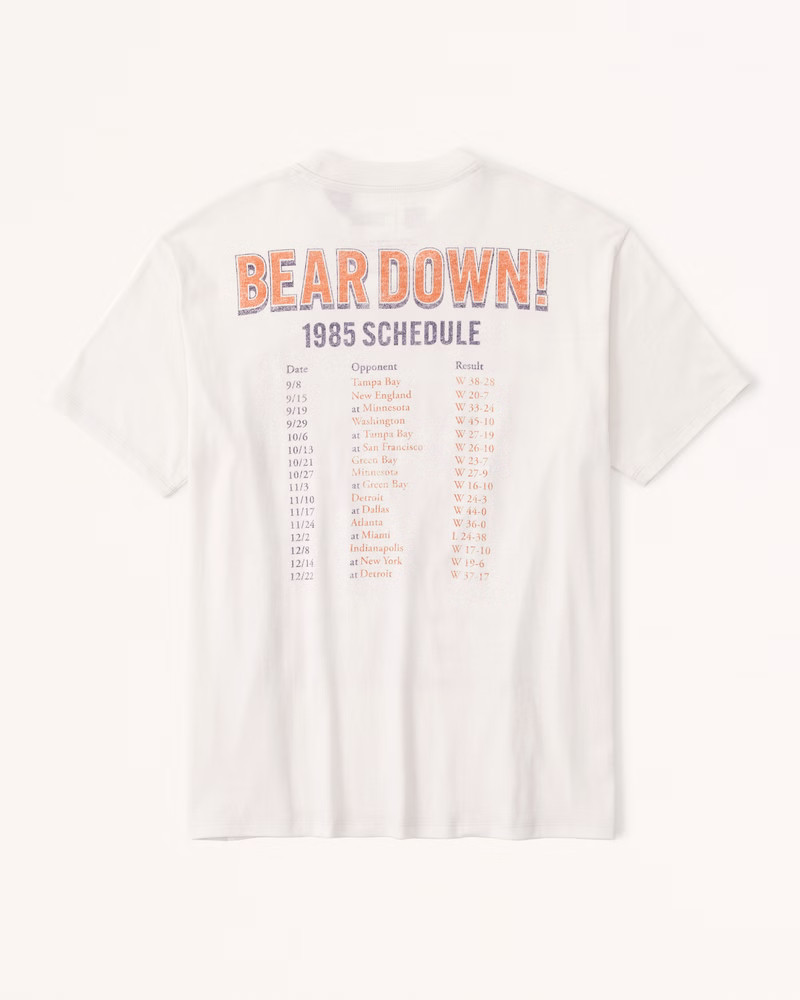 Oversized Boyfriend Chicago Bears Graphic Tee | Abercrombie & Fitch (US)