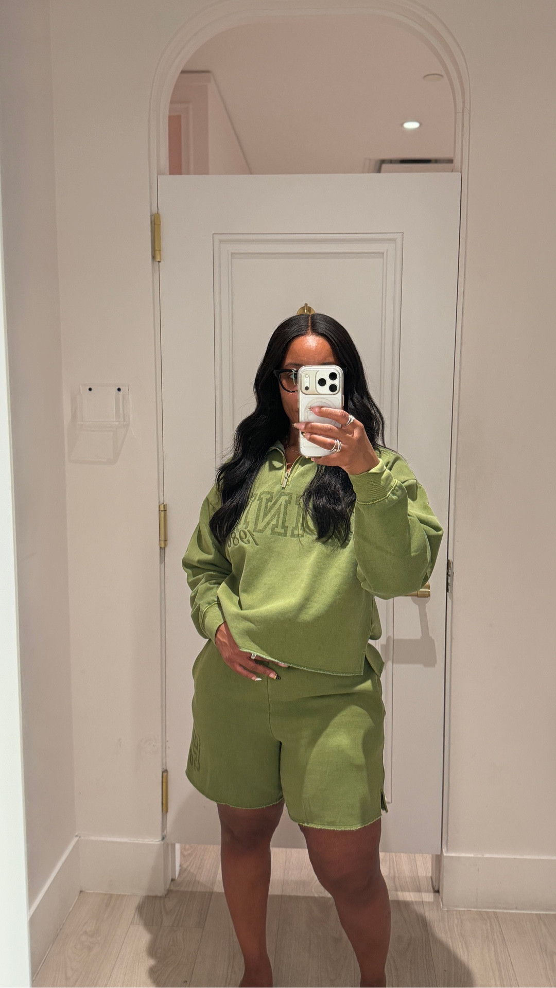 Perfect for transitioning into spring. 

Wearing a size Xs in the quarter zip, it is slightly oversized and can be considered cropped depending on your height. It fits great and not too heavy, love the color also.

I am wearing a size small in the shorts, I love the length considering I am not a fan of short shorts these are perfect. These shorts are true to size and has just enough stretch for comfort. 
Both items come in a variety of different colors. 

#LTKSaleAlert #LTKSeasonal #LTKPetite