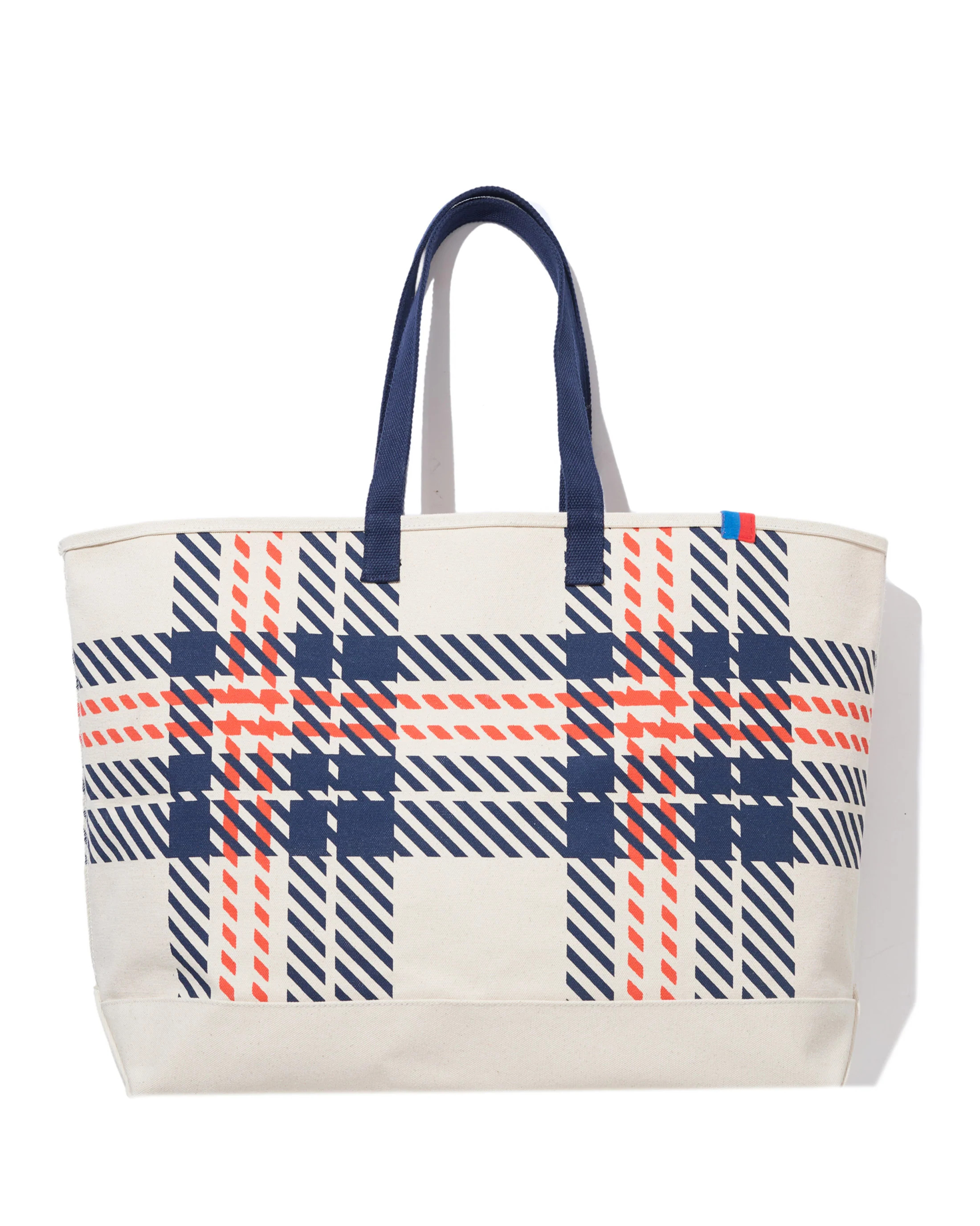 The Over the Shoulder Plaid Tote - Canvas Plaid | KULE (US)