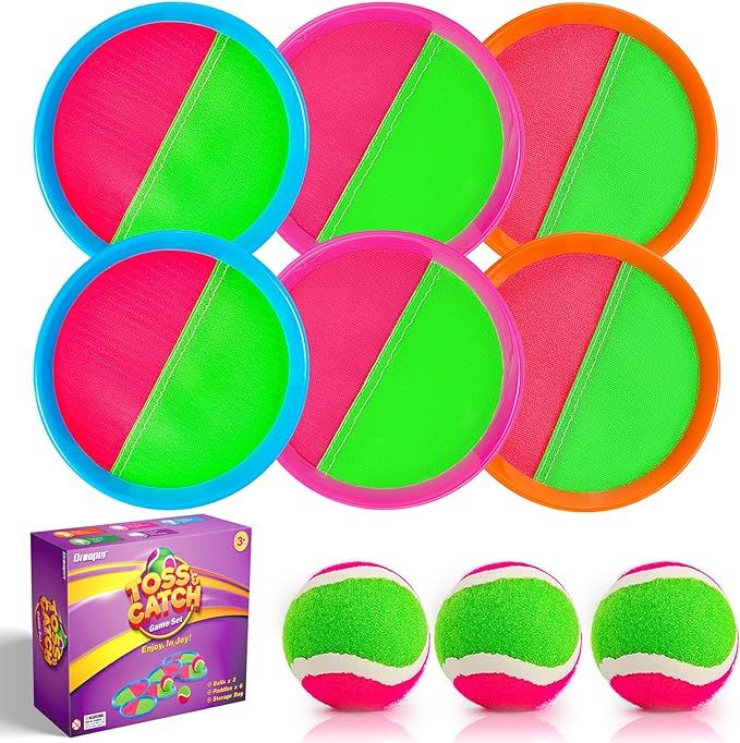 Qrooper Toss and Catch Ball Set for Kids Toys Outdoor Toys Beach Toys Pool Toys Ball and Catch Ga... | Amazon (US)