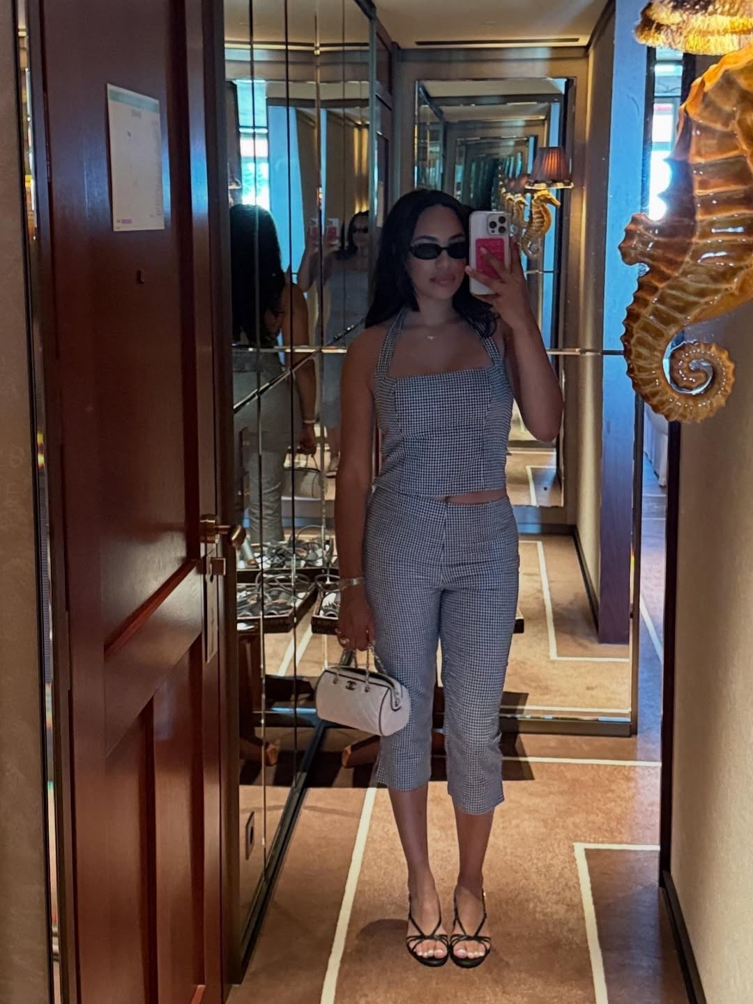 gingham works for every season! love this tank and capri combo with my strappy Sam Edelman heels 🤍

#LTKShoeCrush #LTKItBag #LTKStyleTip