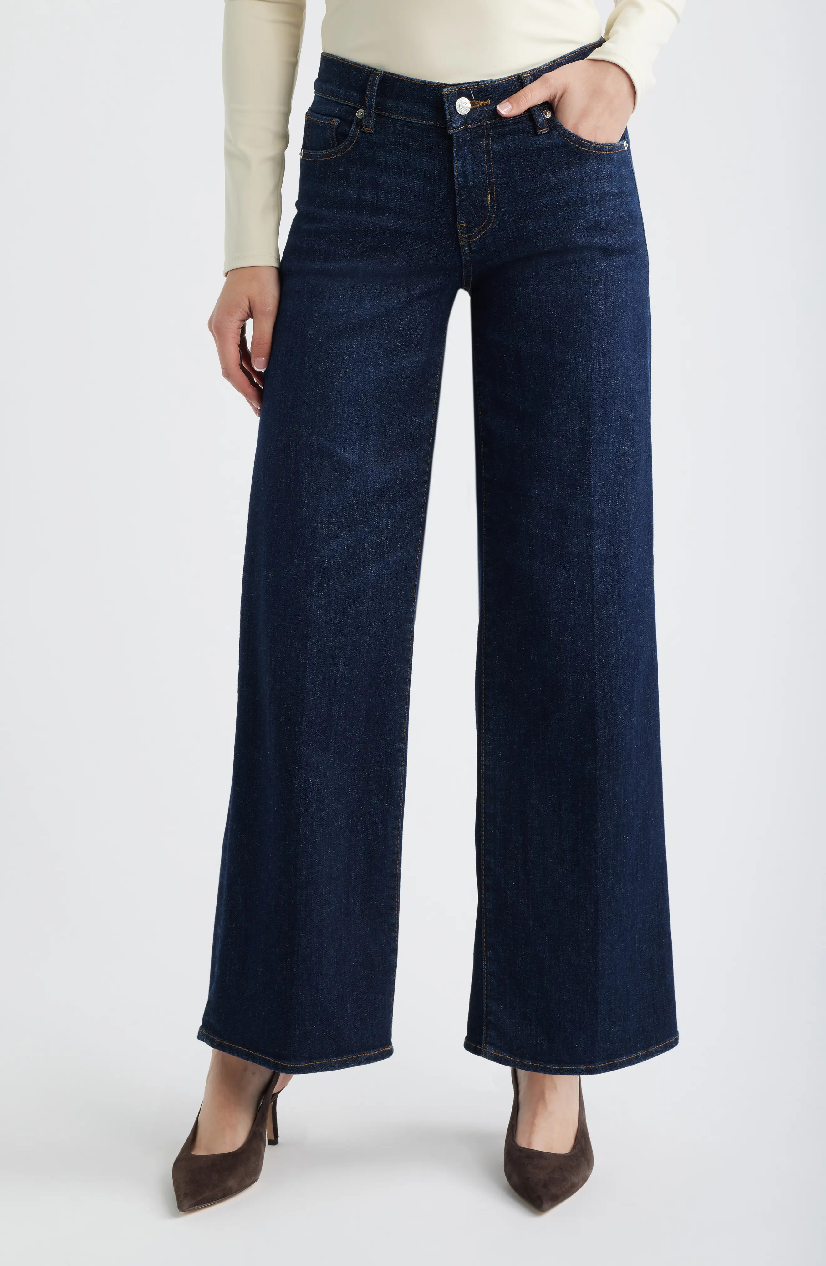 Le Slim Palazzo Low Rise Wide Leg Jeans (Women) | Nordstrom | Nordstrom