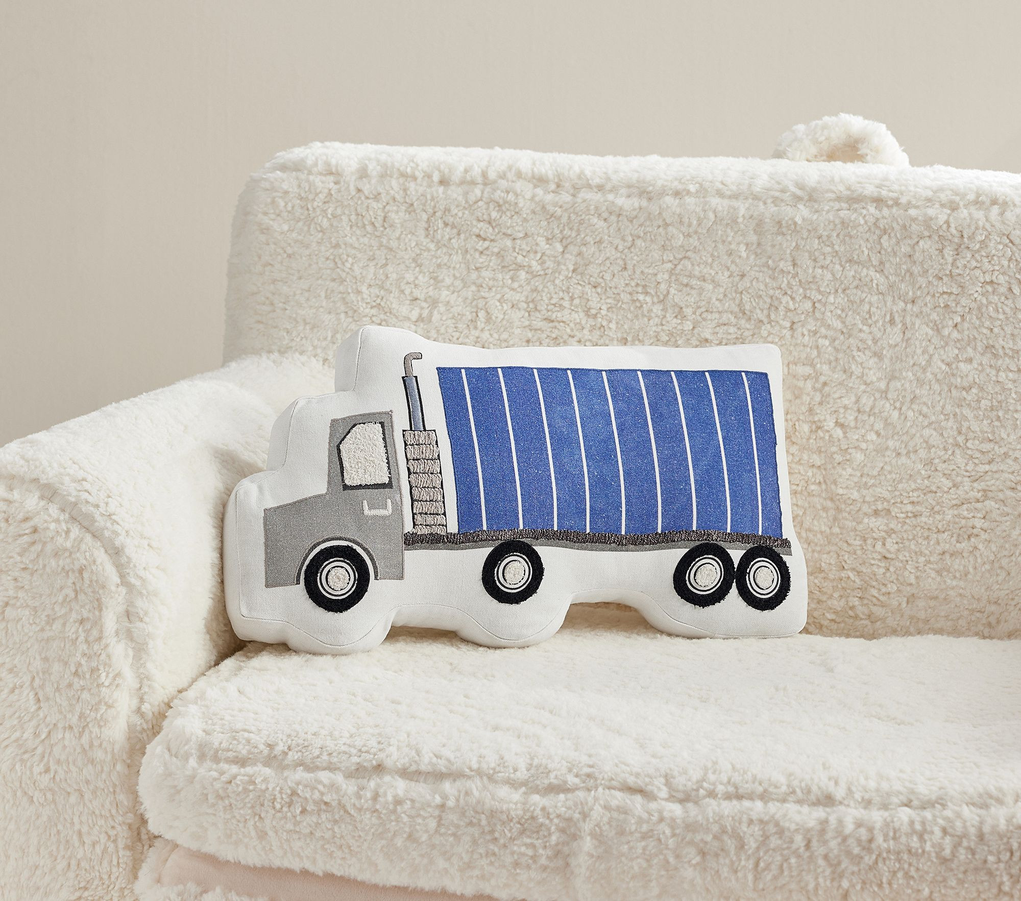 Busy Truck Shaped Pillow | Pottery Barn Kids