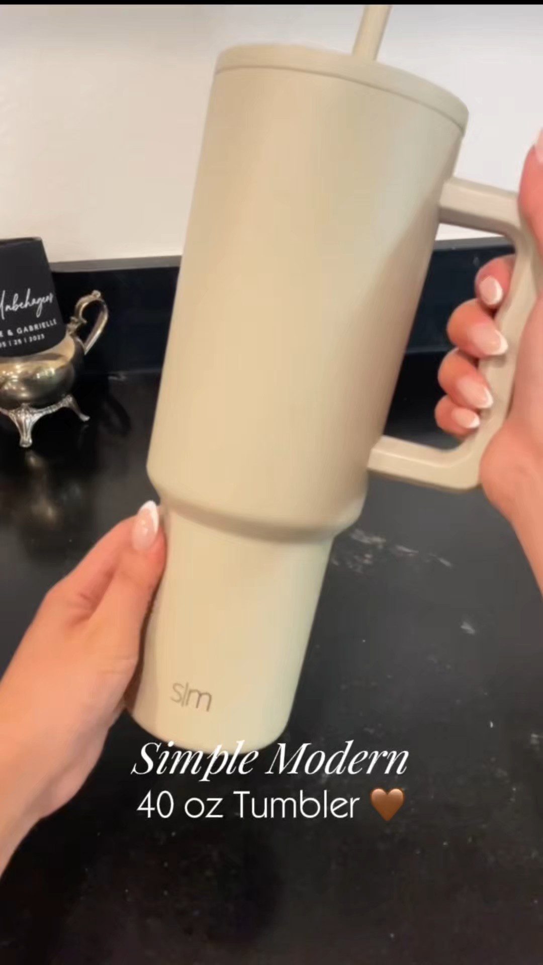 Easy to clean 40 oz tumbler, the perfect beige color and fits in cupholders. 

#LTKTravel #LTKFindsUnder50 #LTKActive