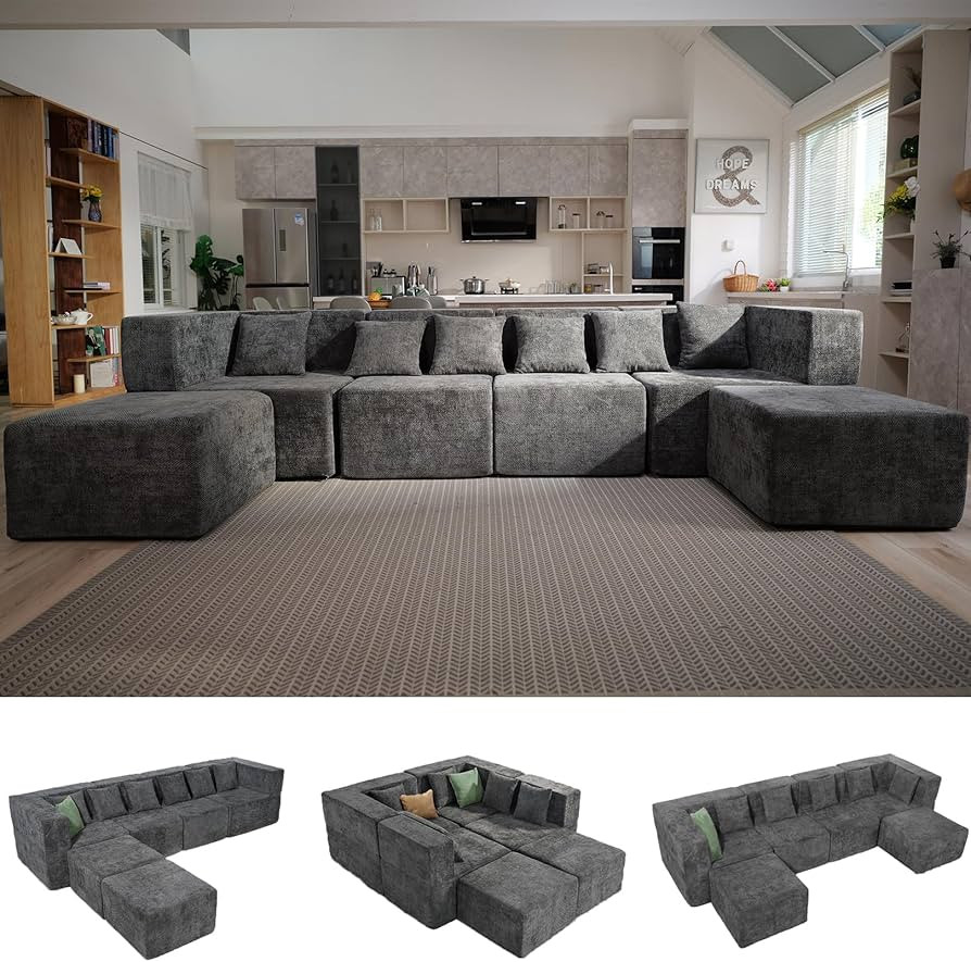 3 Packages Shipping - The modular sectional sofa is delivered in 3 separate boxes and may arrive ... | Amazon (US)