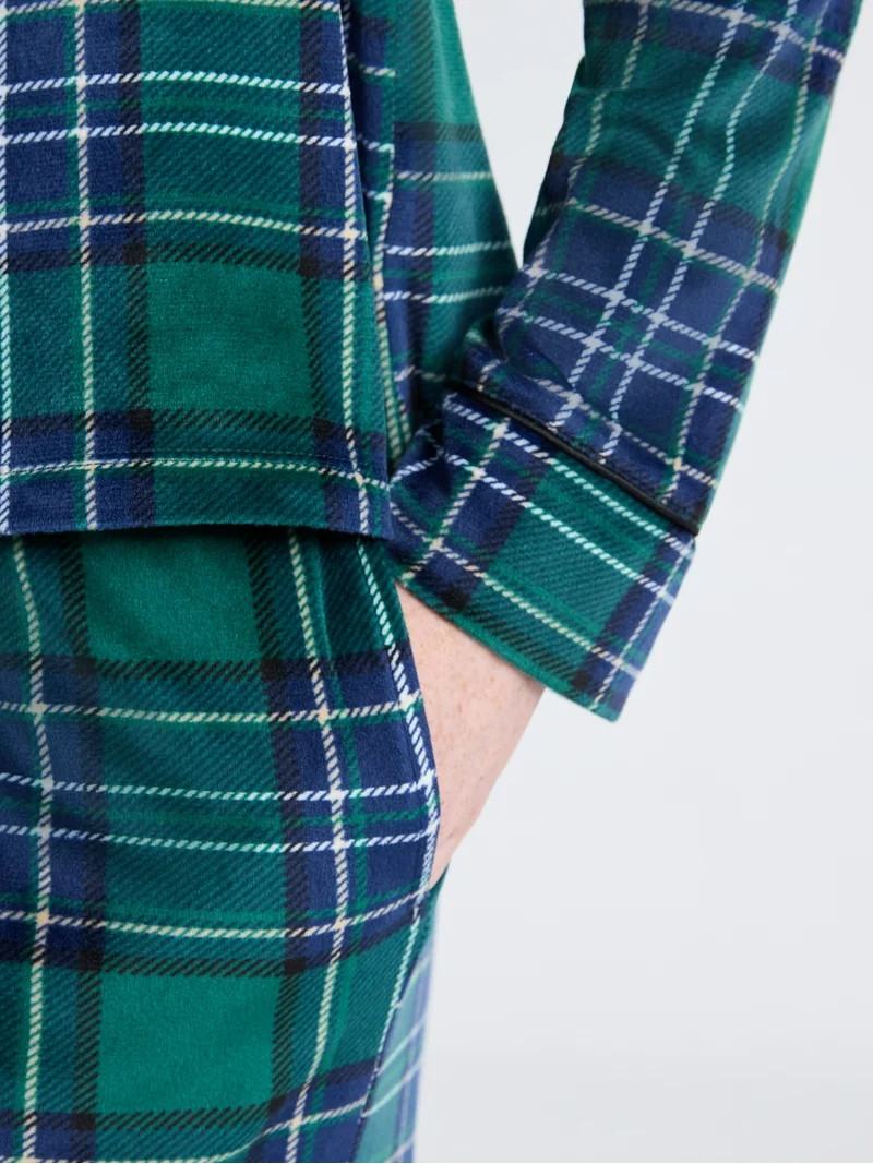 Joyspun Women’s Stretch Velour Notch Collar Long Sleeve Pajama Set, Sizes XS to 4X | Walmart (US)