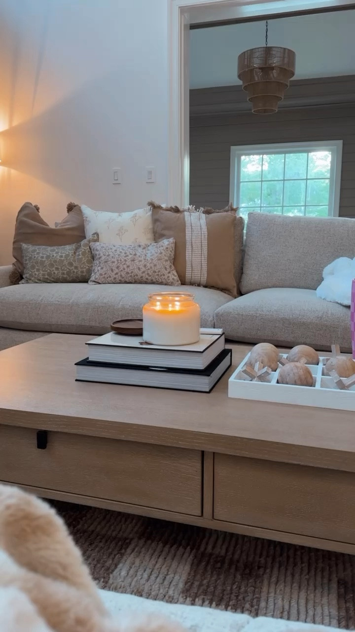 Living room cozy 🤎🌿🥹 obsessed. 

Neutrals / pottery barn / woven nook / Holley Gabrielle 

#LTKHome #LTKStyleTip #LTKFindsUnder100