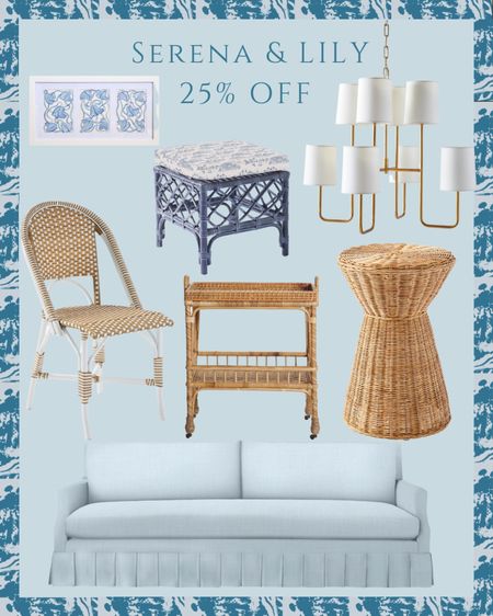 Serena and Lily 25% off! I always love this sale to get the bigger items you have been eyeing all year! ⚡️

Side table
Skirted Couch
Bistro chair
Light fixture
Stool
Art

#LTKsalealert #LTKhome #LTKCyberweek