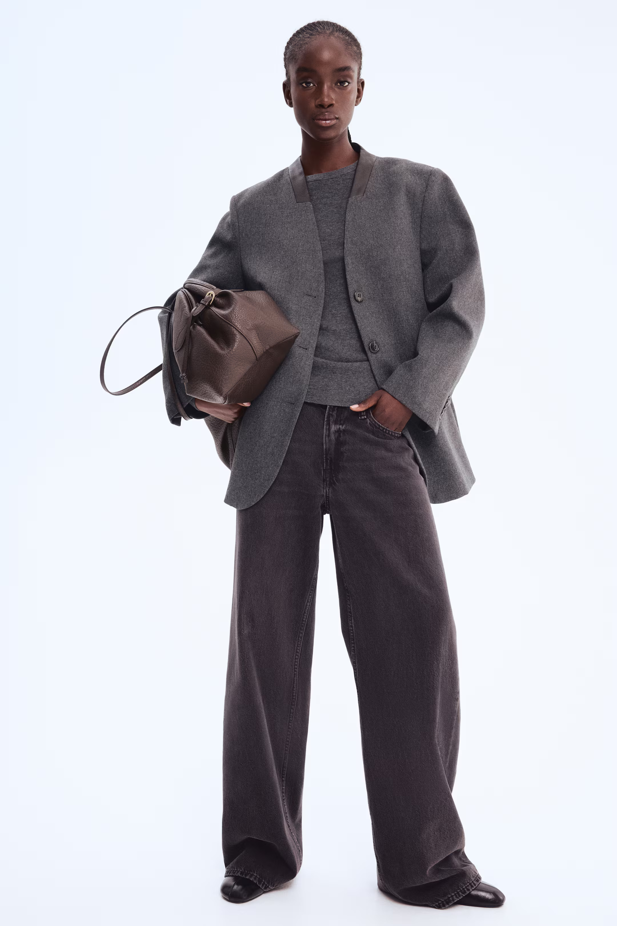 Collarless blazer | H&M (UK, MY, IN, SG, PH, TW, HK)