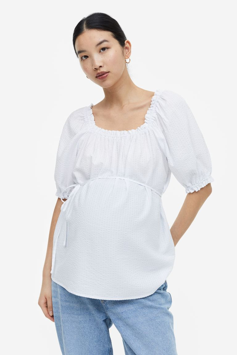 MAMA Off-the-shoulder Blouse - White - Ladies | H&M US | H&M (US + CA)