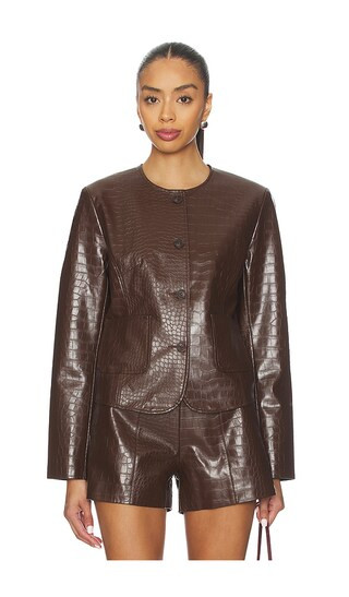 Agnes Jacket in Brown | Revolve Clothing (Global)
