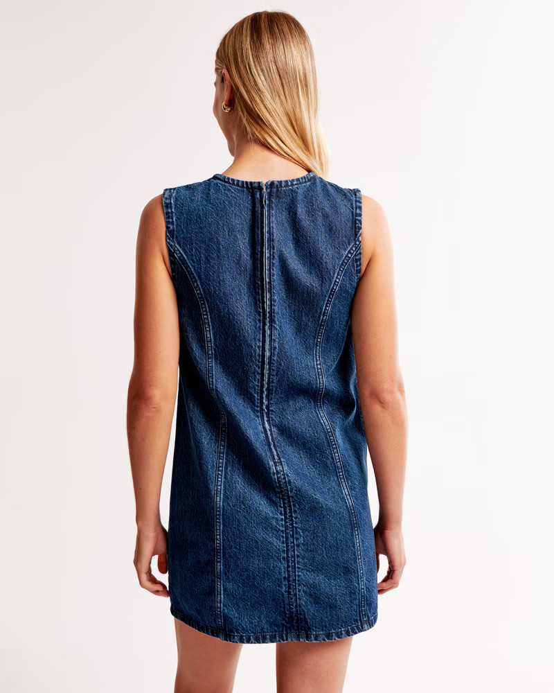 Denim Shift Mini Dress | Abercrombie & Fitch (US)