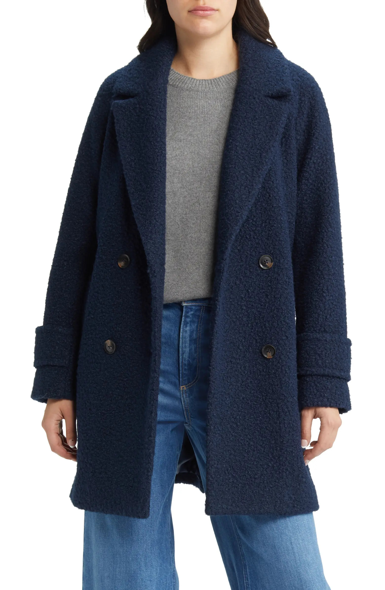 Double Breasted Bouclé Coat | Nordstrom