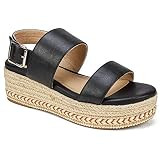 SEVEN DIALS Women's Leawood Flatform Espadrille Sandal Slide, Black, 11 M US | Amazon (US)