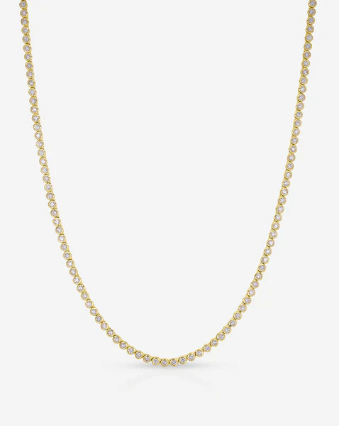 Bezel Mini Diamond Tennis Necklace | Ring Concierge