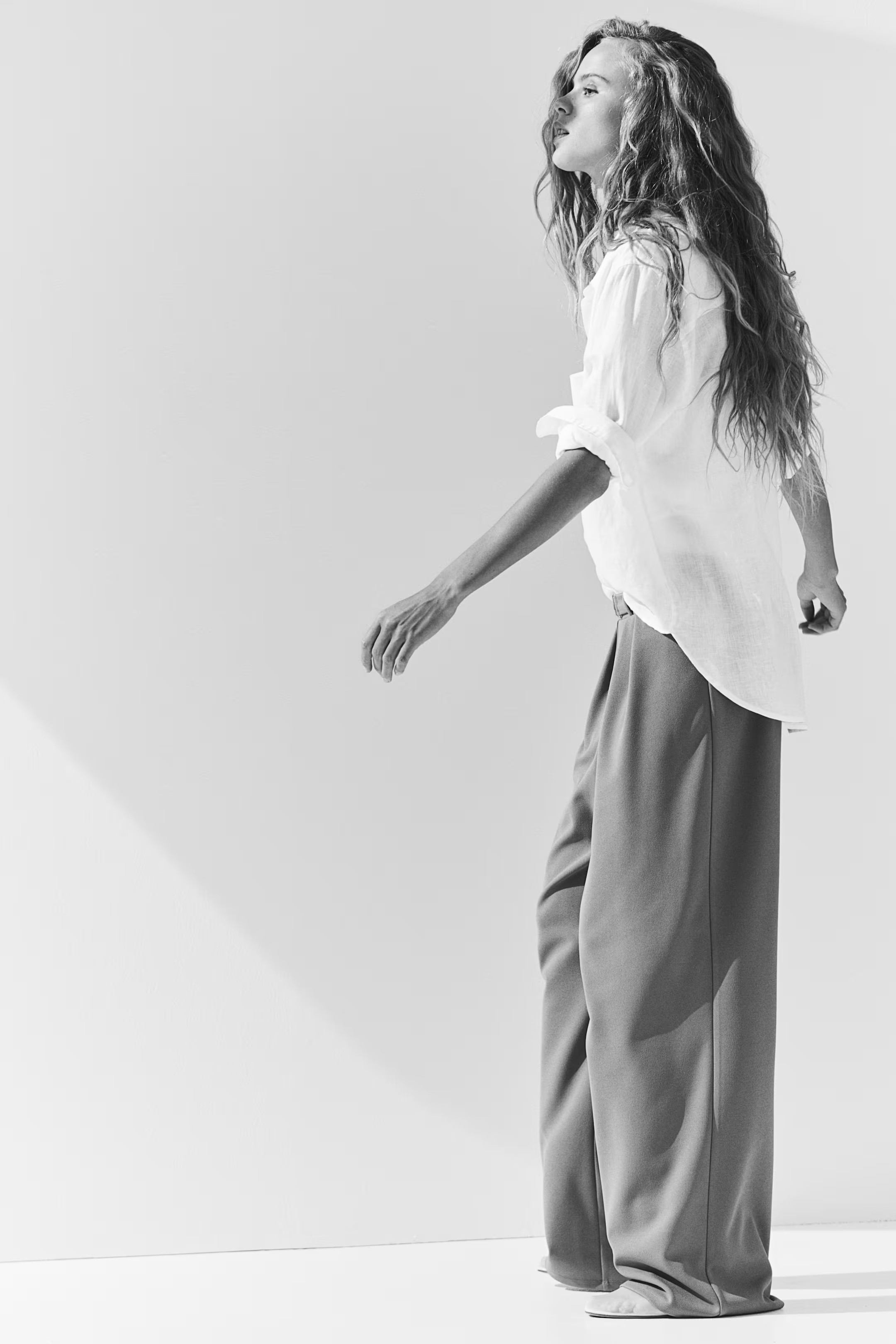 Buckle-detail Dress Pants - High waist - Long - Dark beige - Ladies | H&M US | H&M (US + CA)