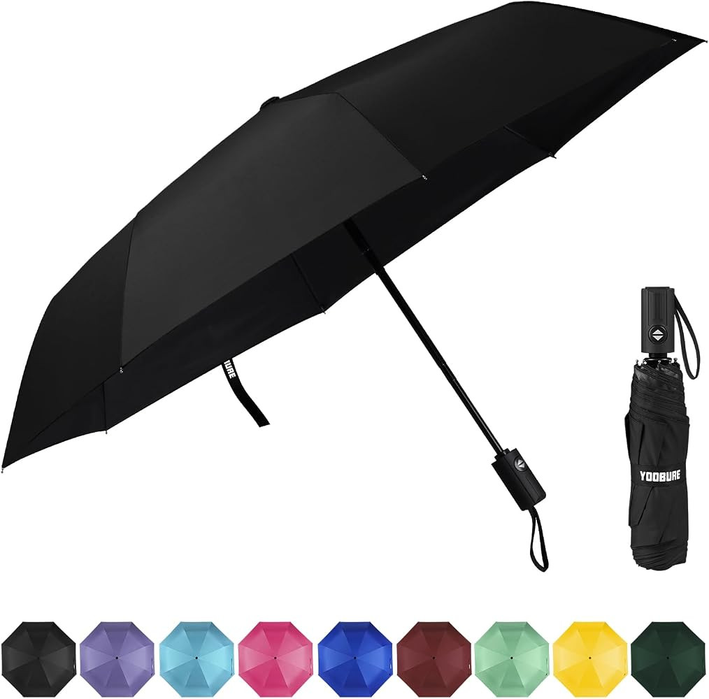Yoobure Windproof Travel Umbrella, Automatic Umbrellas for Rain, Portable & Compact Umbrella for ... | Amazon (US)