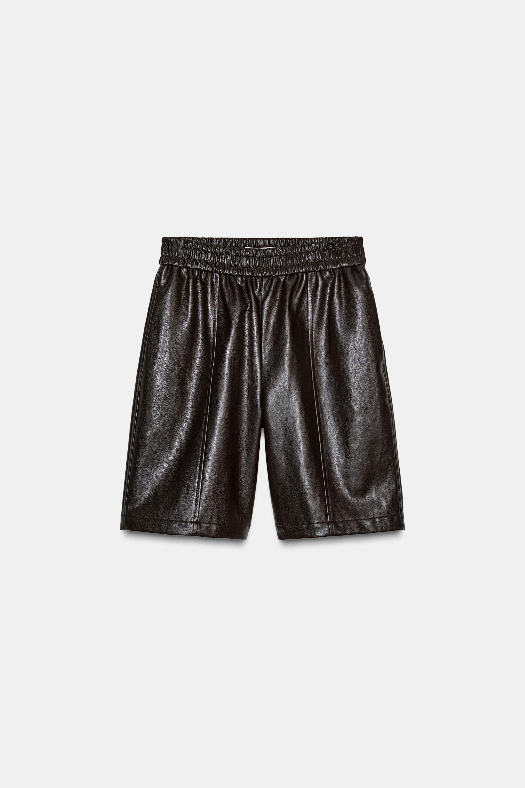 FAUX LEATHER SHORTS | Zara US