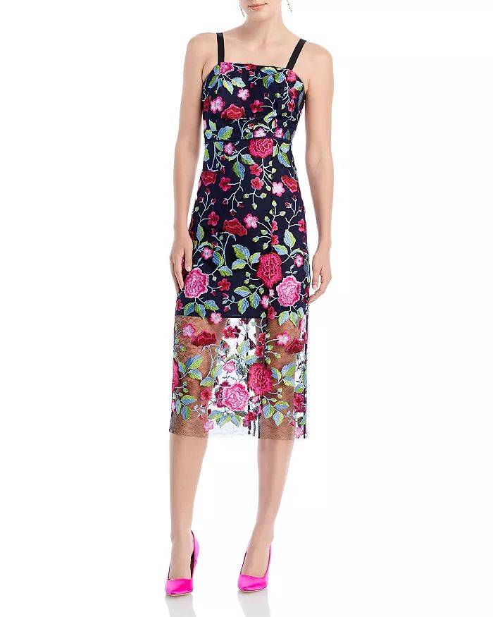 Peony Embroidered Midi Dress | Bloomingdale's (US)