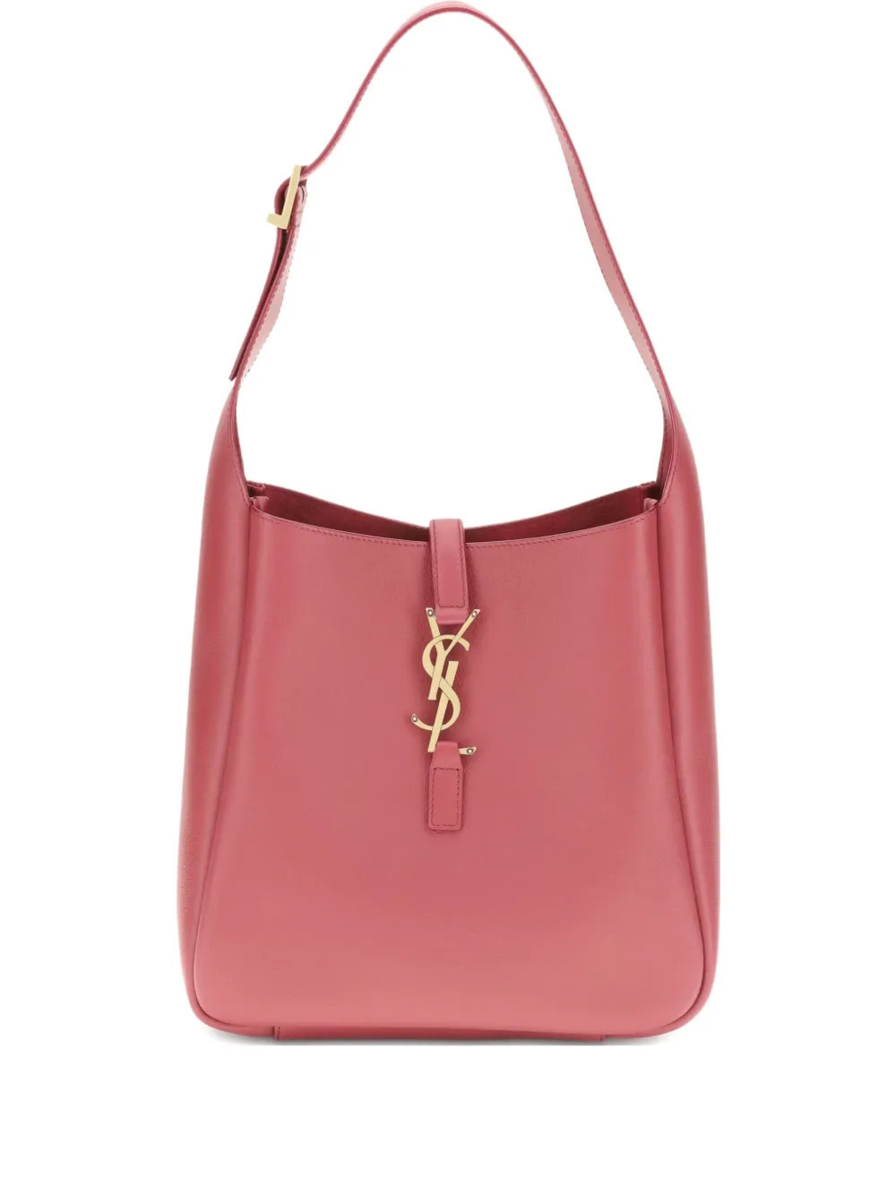 Saint Laurent leather YSL logo shoulder bag - Pink | Farfetch Global