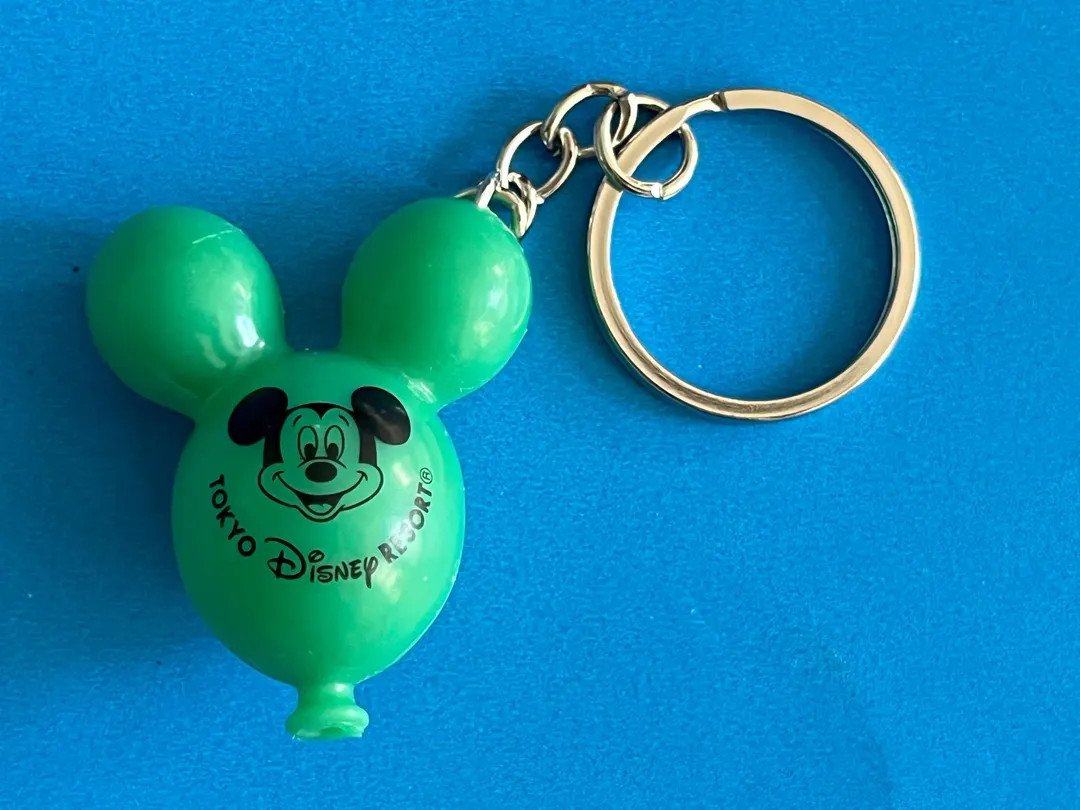 Mickey Balloon Keychain: Custom Dark Green Plastic Mini Keychain | Etsy (US)