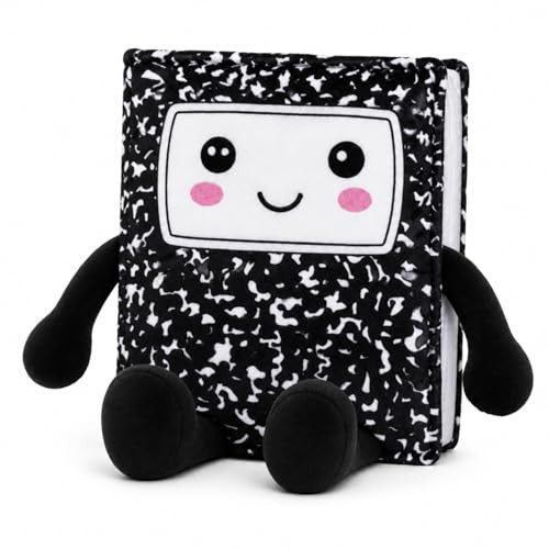 Classroom Stationery Plush Cute Composition Note Pencil Crayon Plush Toys Classroom Decor Book Character Stuffed Animal for Reading Room Decor Teacher Gift(Composition Note,Pink and Black) | Amazon (US)