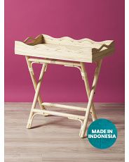26in Rattan Folding Tray Table | HomeGoods