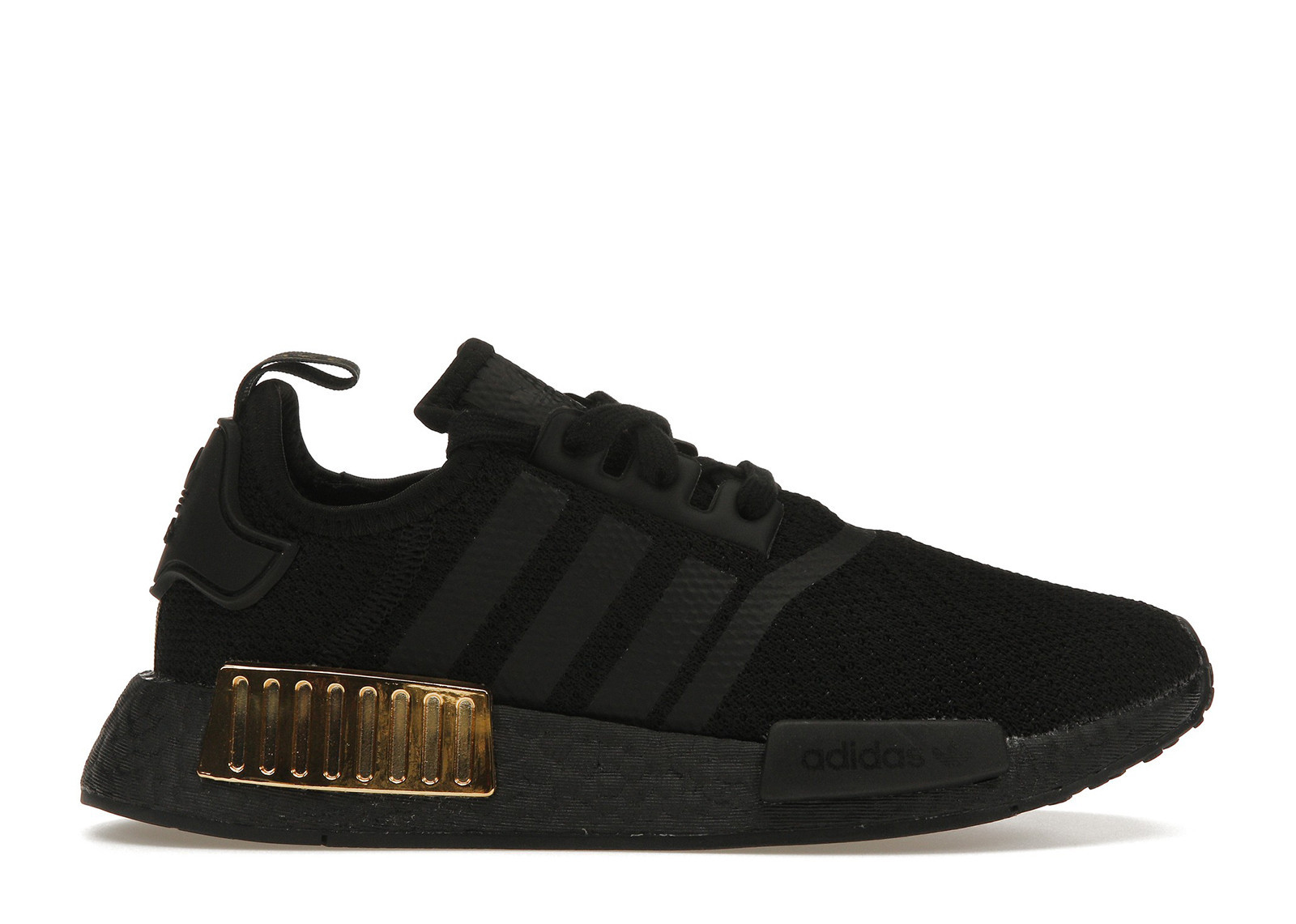 Adidas NMD R1 Triple Black (Women's) Sneakers in Core Black/Gold Metallic | StockX