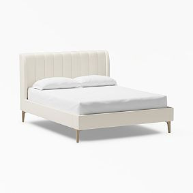 Avalon Channel Stitch Upholstered Bed | Pottery Barn Teen