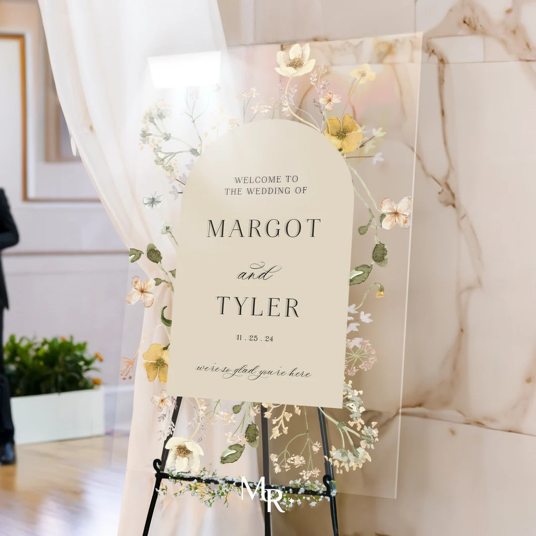 Wildflowers Wedding Sign, Wildflower Wedding Sign, Floral Wedding Welcome Sign, Wild Flower Weddi... | Etsy (US)