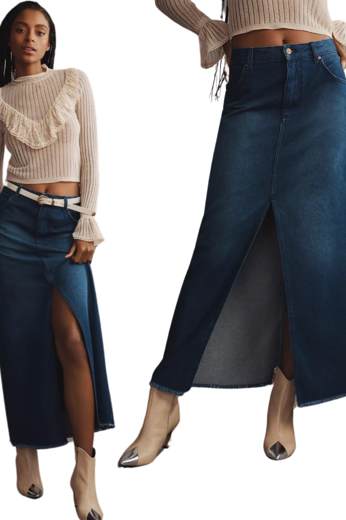 Hello fashionistas! 🍂 Introducing the must-have item for Fall 2023: the denim, front slit midi skirt. Perfectly tailored to embrace the season’s chill, while keeping your style game strong. Hurry, grab yours and embrace the trend before it’s everywhere! 🍁👖#FallFashion2023 #DenimRevolution #MidiSkirtMagic #FrontSlitFever #AutumnTrendAlert #DenimDays #MidiMoments #SlitSkirtStyle

#LTKover40 #LTKSeasonal #LTKstyletip