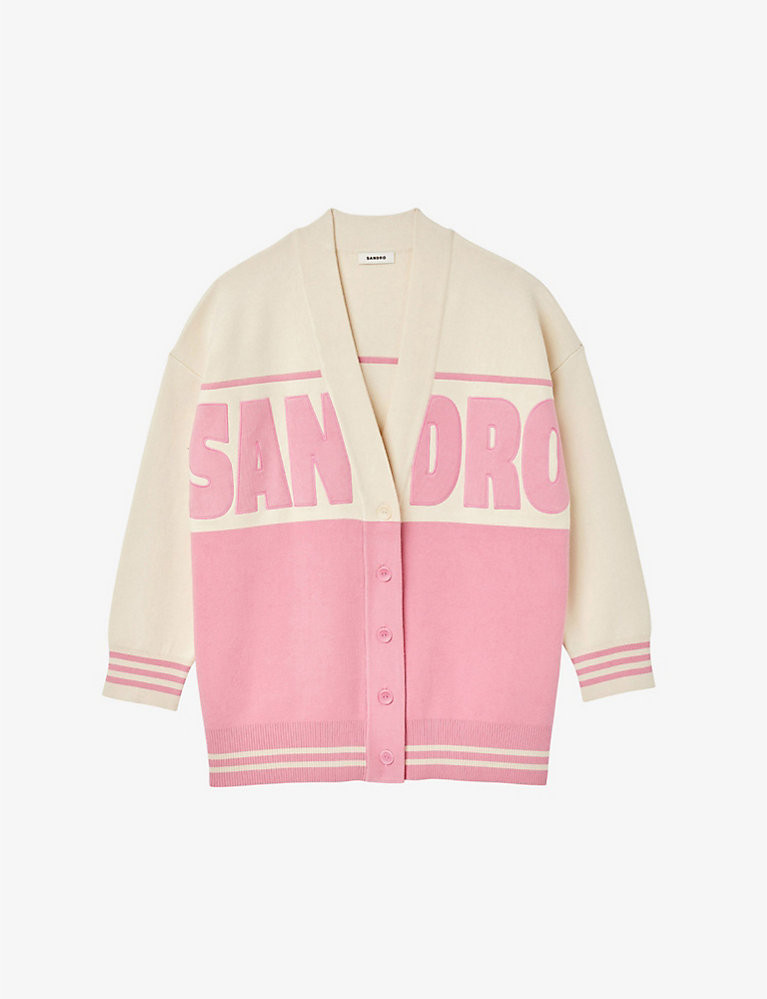 Benidorm logo-embroidered oversized knitted cardigan | Selfridges