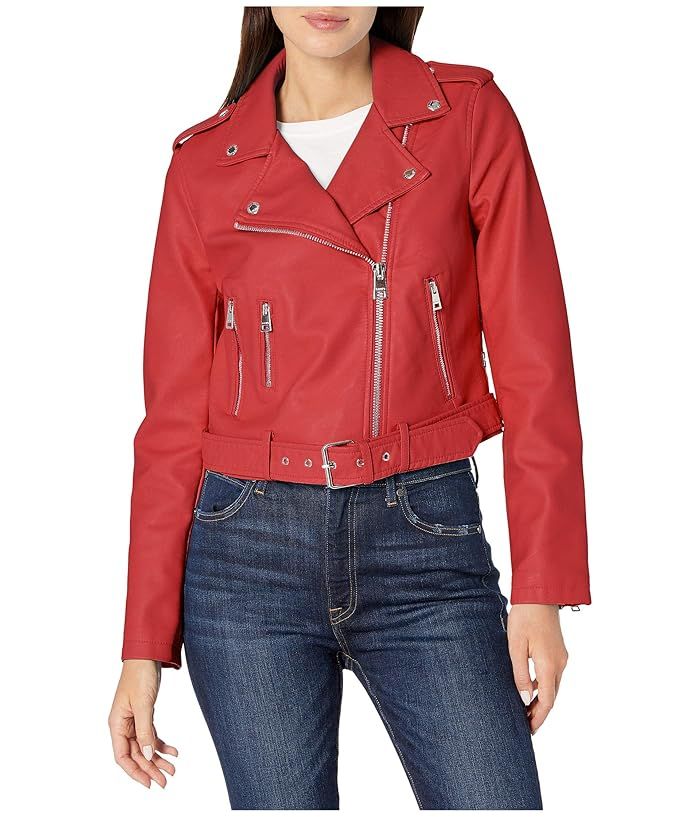 Levi's(r) Faux Leather Fashion Moto (Red) Women's Clothing | Zappos