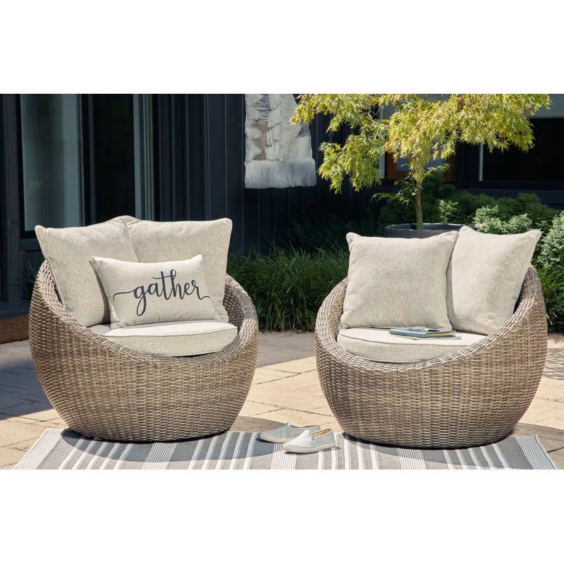 Swivel Patio Chair with Cushions | Wayfair North America