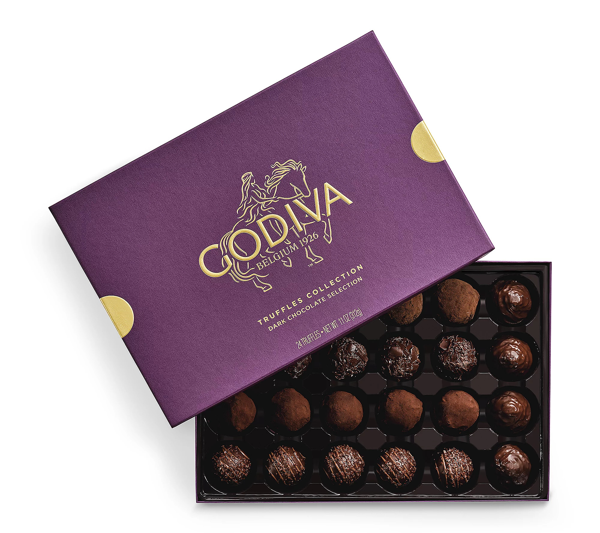 Godiva Dark Chocolate Truffles Gift Box, 24 pie ce | QVC