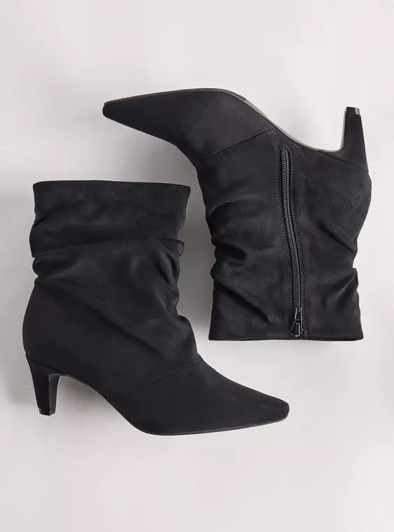 Slouch Kitten Heel Bootie (WW) in Blue | Torrid (US & Canada)