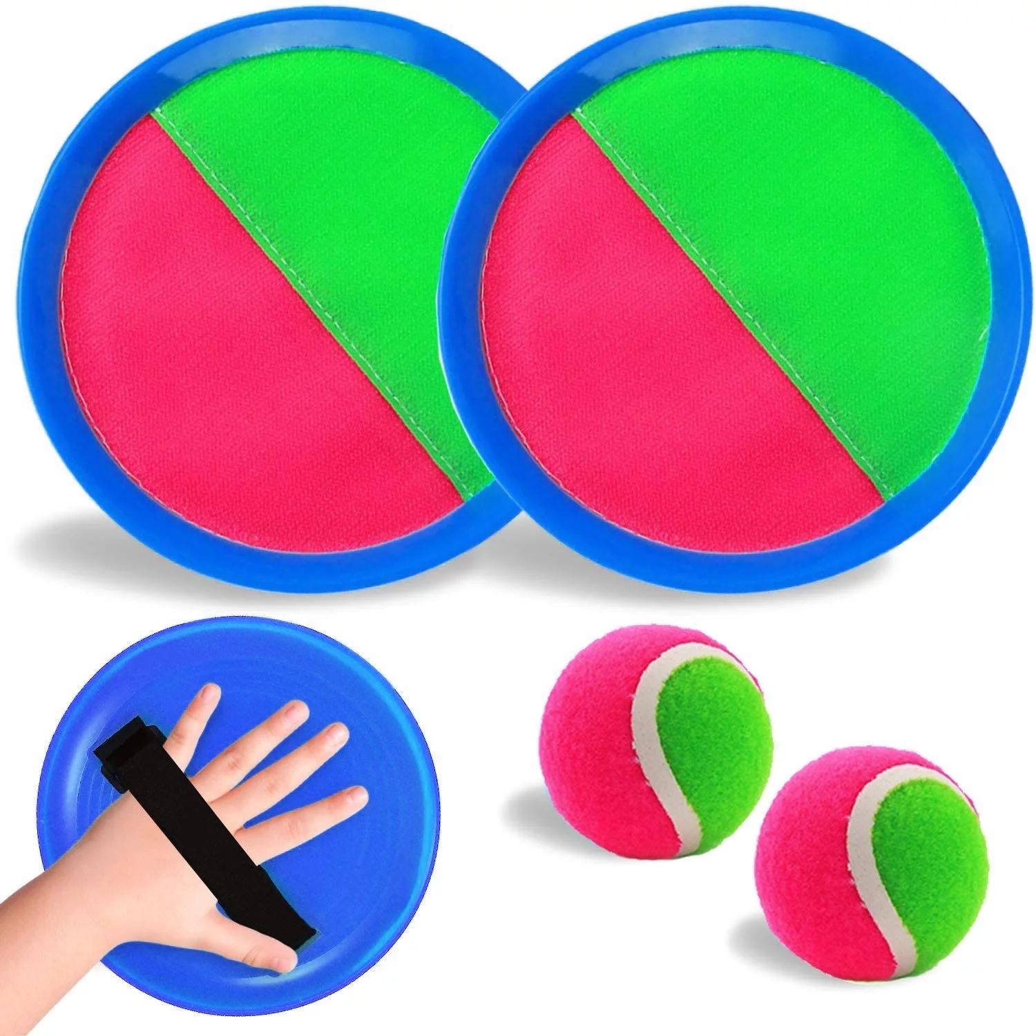 Ball and Catch Game Outdoor Game for Kids Toss and Catch Ball Set Upgraded Backyard Games Beach G... | Walmart (US)