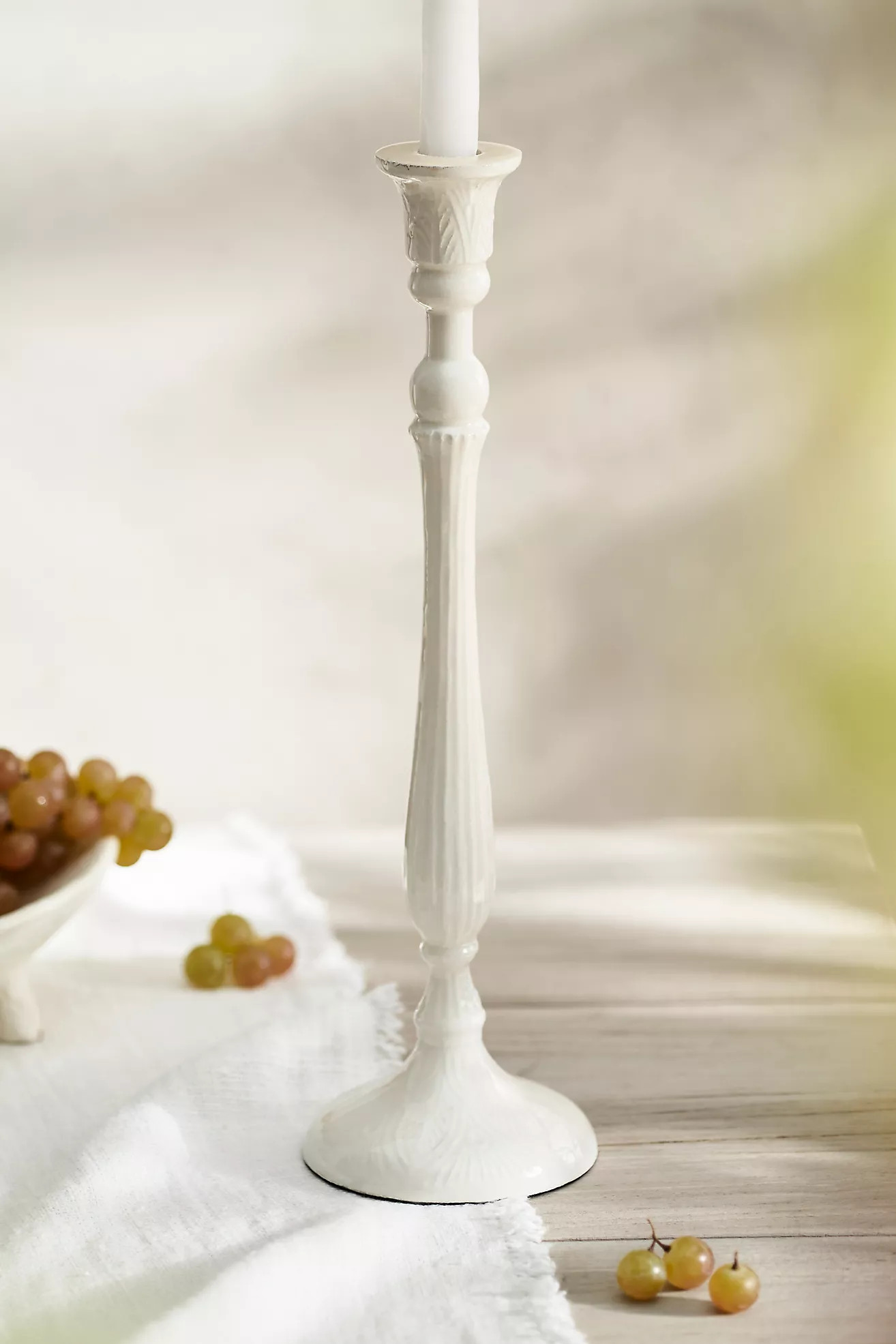 Textured Enamel Taper Holder, Large | Anthropologie (US)