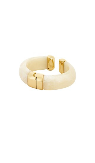 Liquid Resin Cuff Bracelet in Beige & Gold | Revolve Clothing (Global)